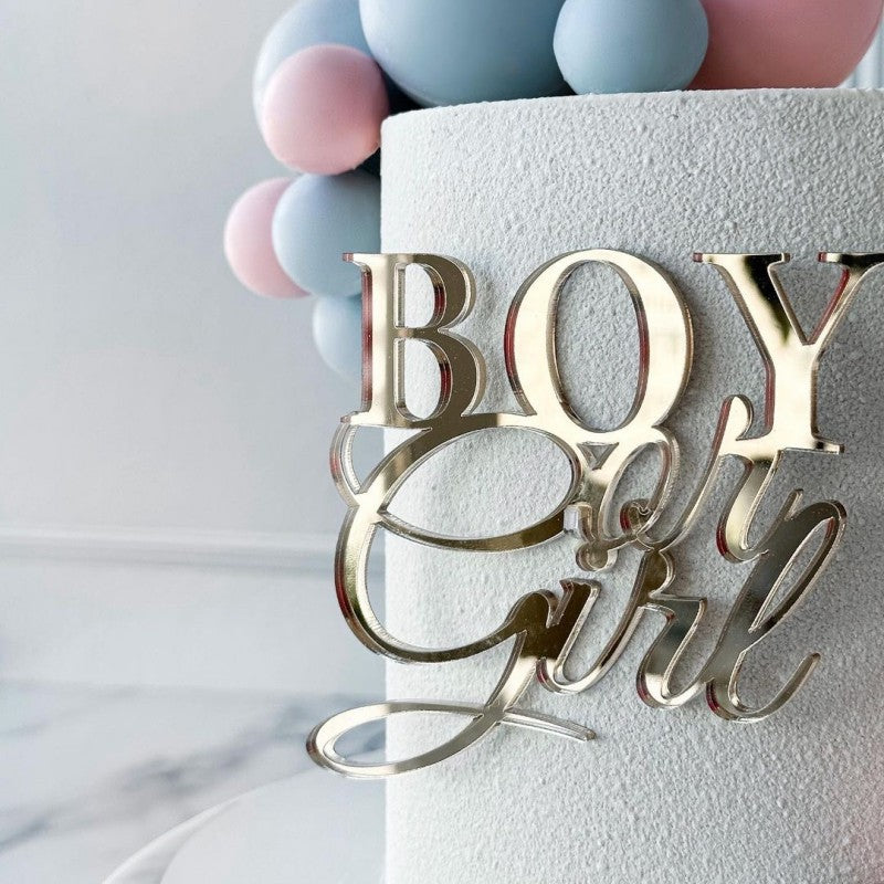 Wholesale 10PCS/PACK Boy or Girl Acrylic Cake Decoration
